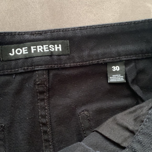 Joe Fresh Black Cropped Wide Leg Jeans size 30 - Picture 6 of 14